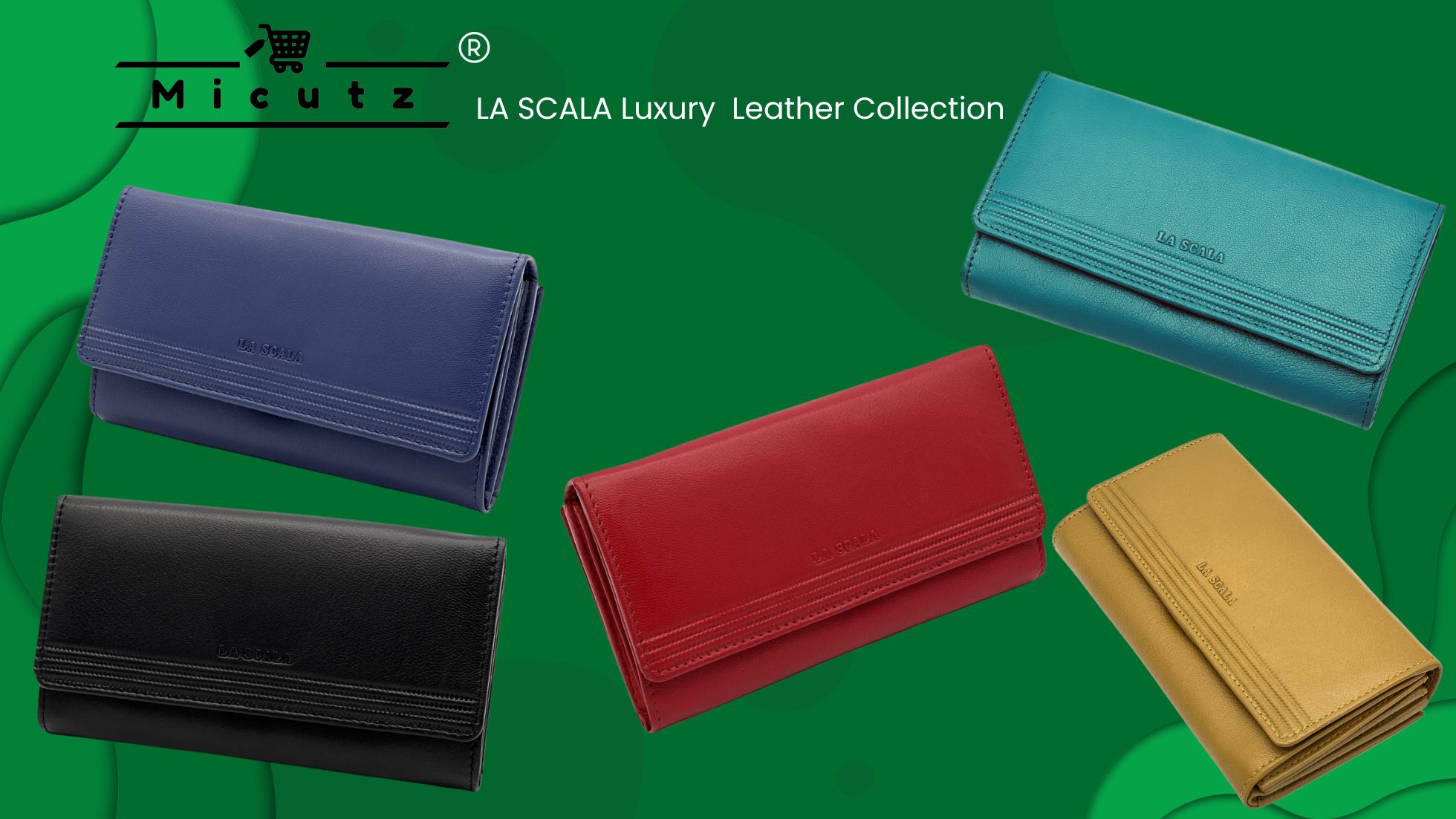 portofele dama din piele naturala La SCALA luxury 